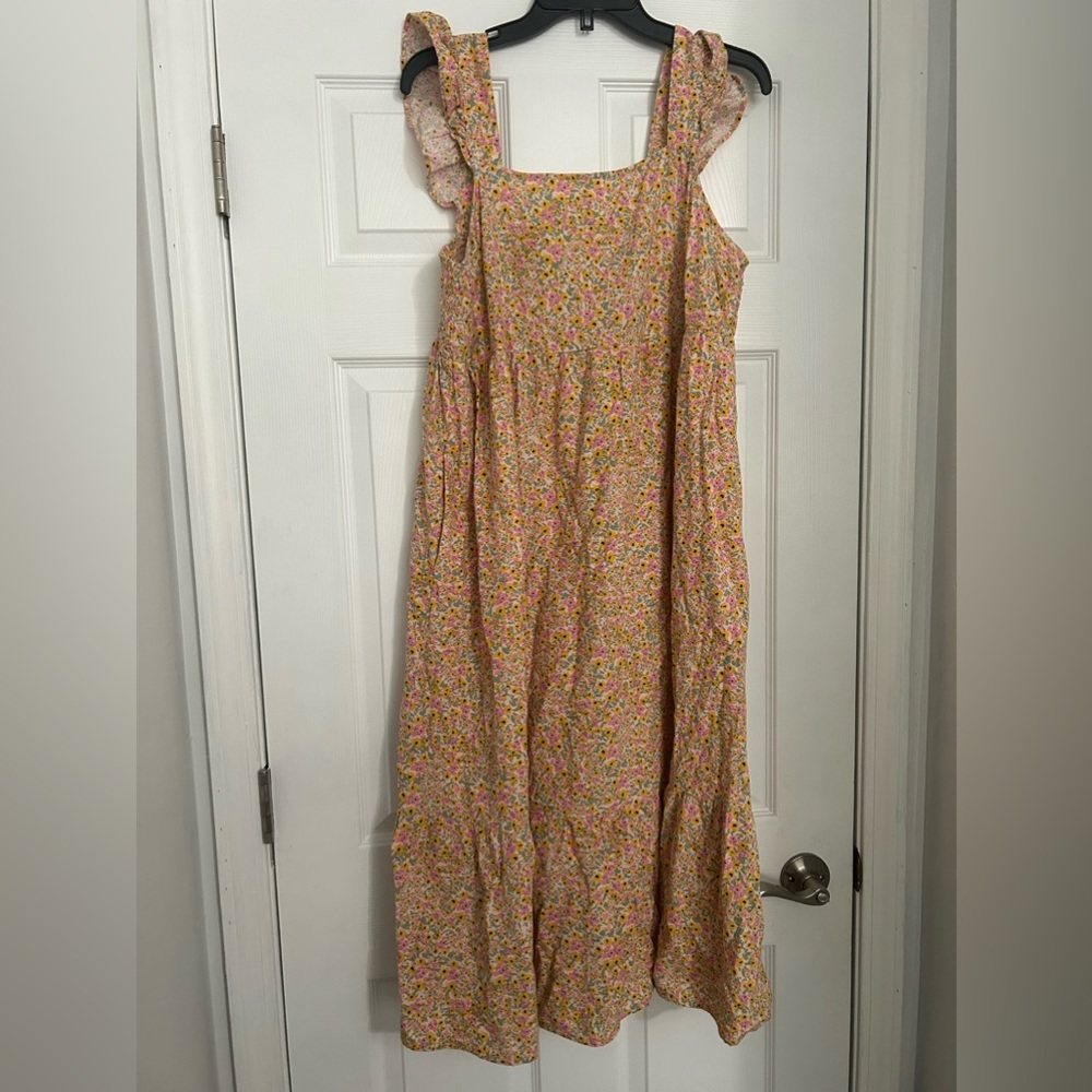 Yellow floral dress